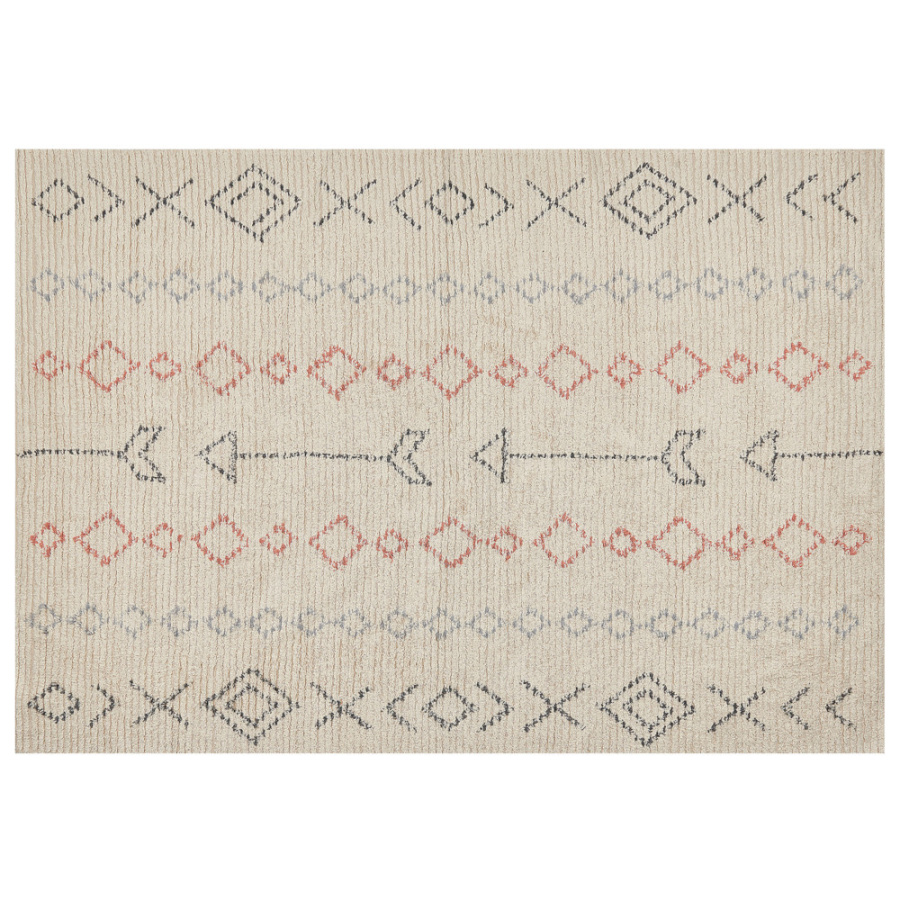 Dywan bawełniany 160 x 230 cm beżowy dispur