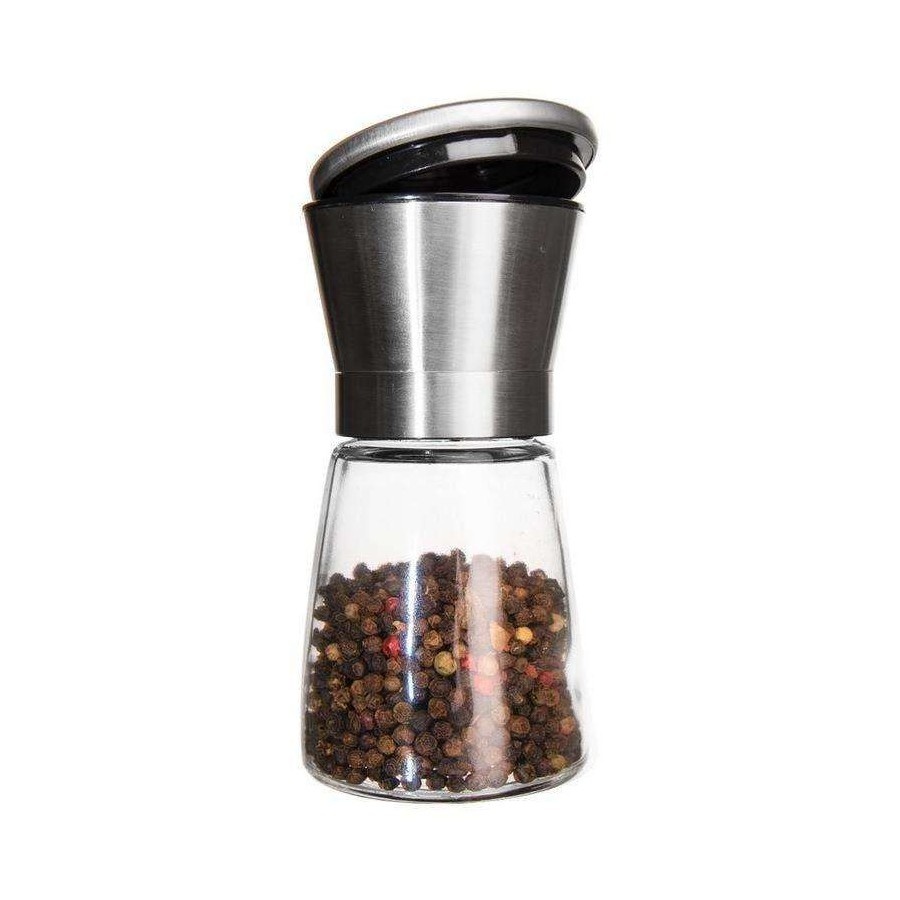 Młynek do mielenia przypraw, do pieprzu i soli, szklany, ręczny