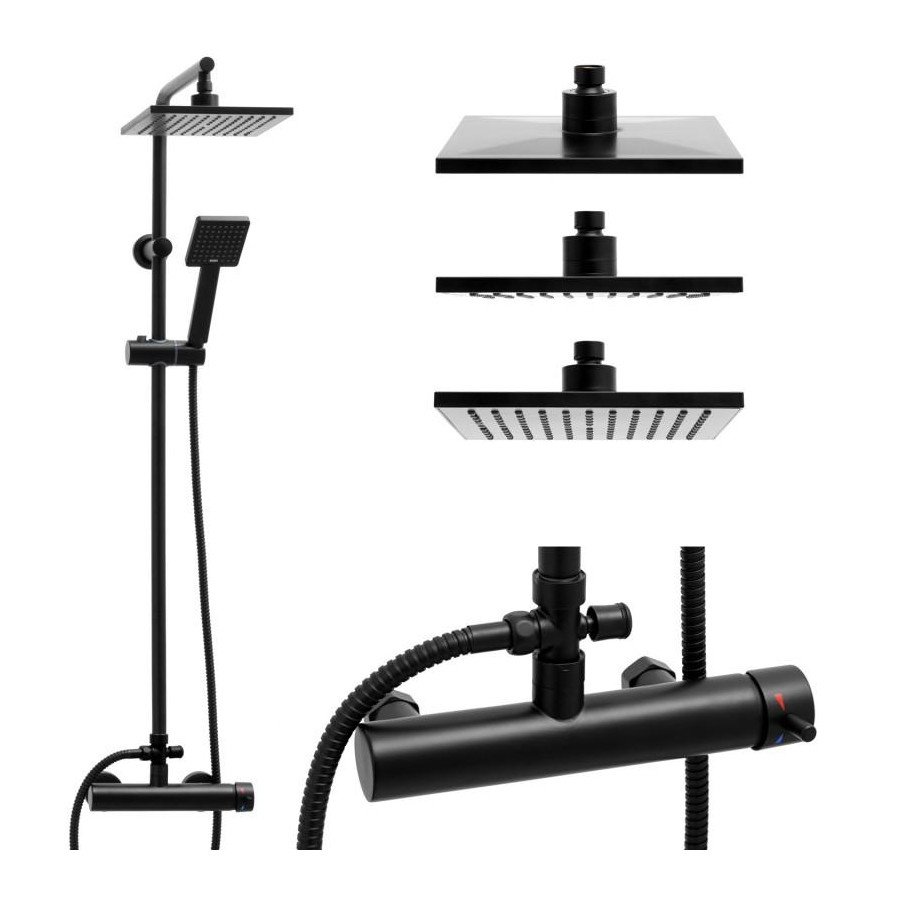 Bateria do prysznica ścienna natrysk deszczownica 20 cm - yoka