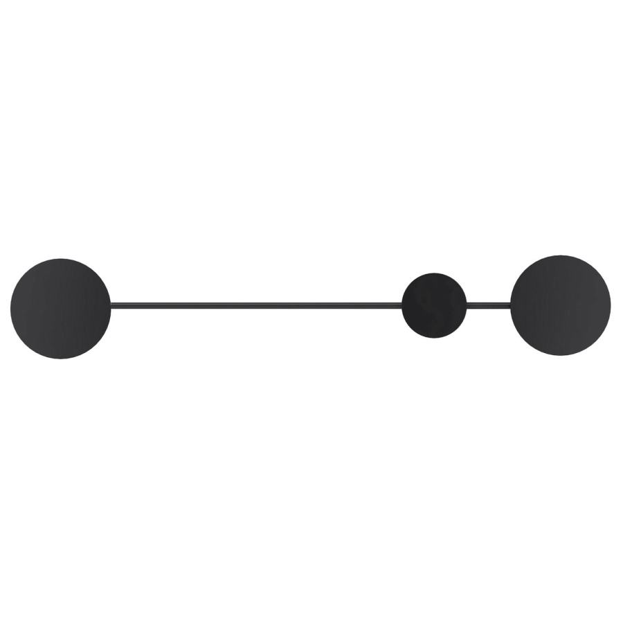 Lampa ścienna clex - 2 led czarna 120 cm