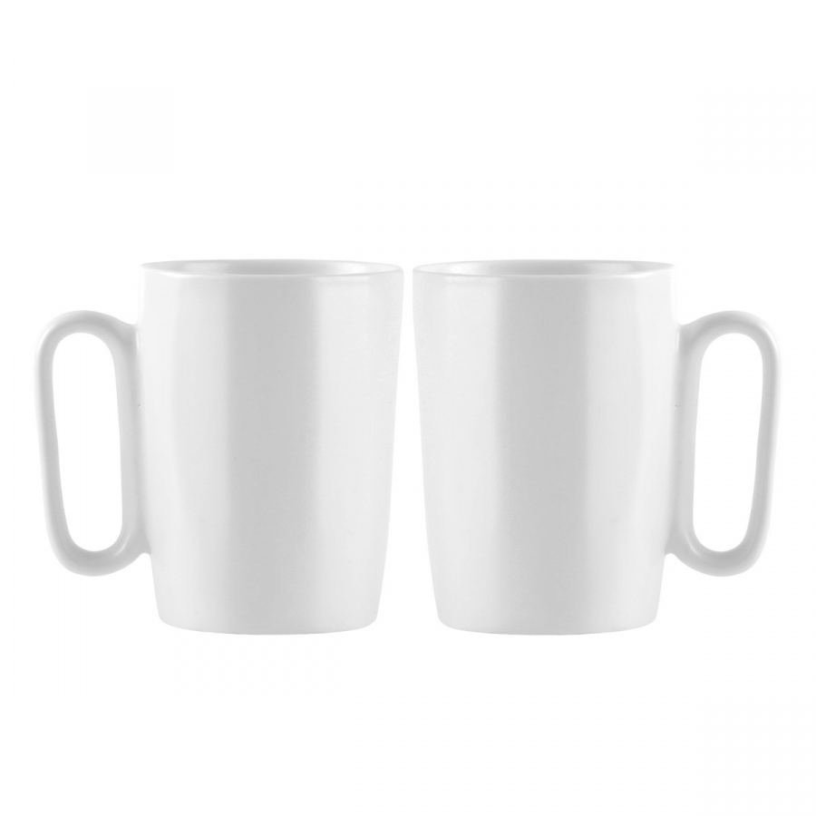 Dwa kubki ceramiczne z uszkiem 250 ml fuori białe 30145