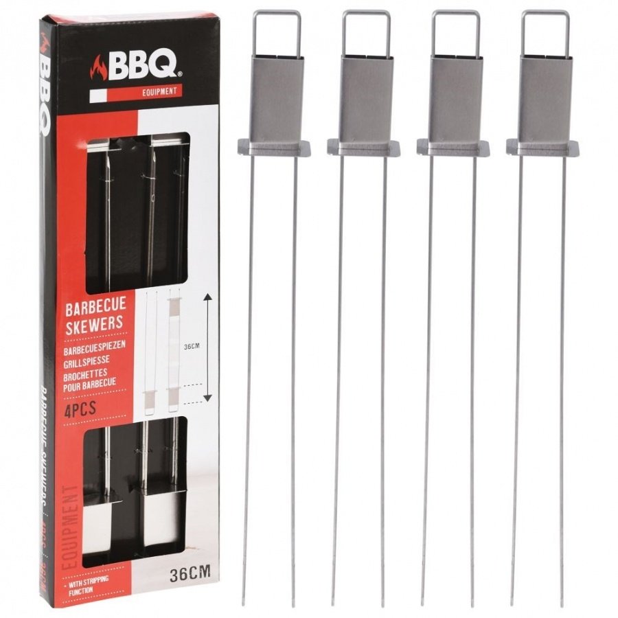 Szpikulce do szaszłyków stalowe podwójne 36 cm 4 szt.
