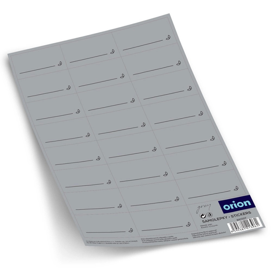 Naklejki na przyprawy szare samoprzylepne grey 23 szt.