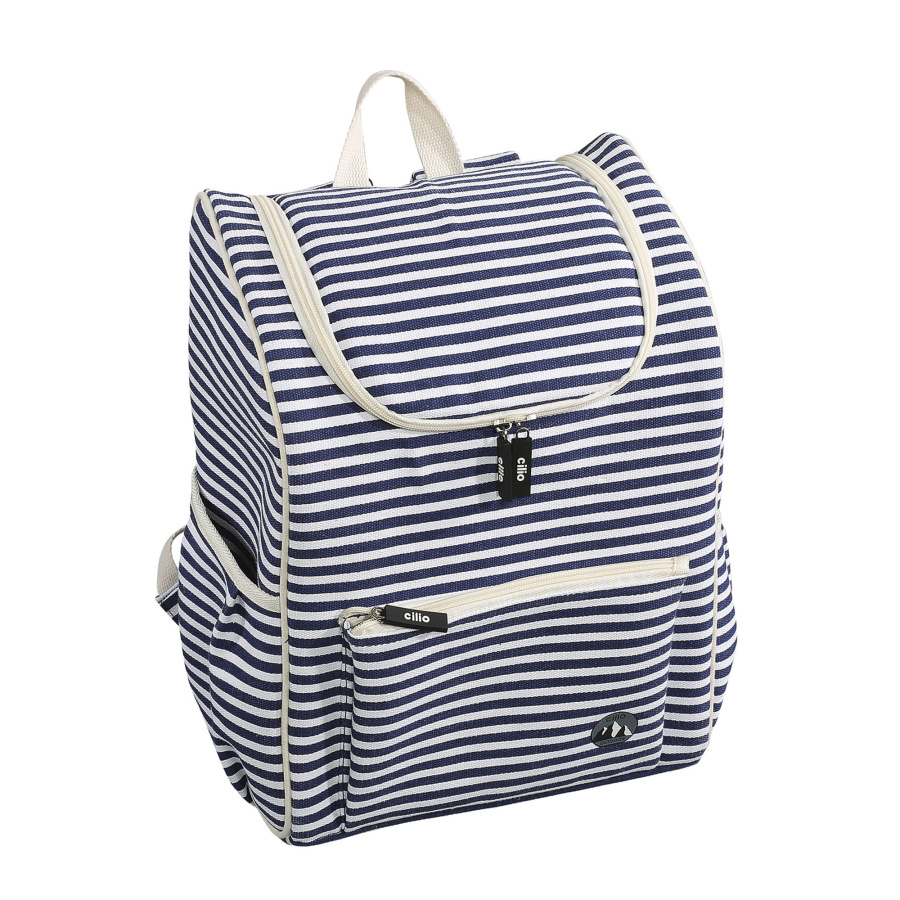 Plecak termiczny, 28 x 18 x 37 cm, 14 l, biało-niebieski