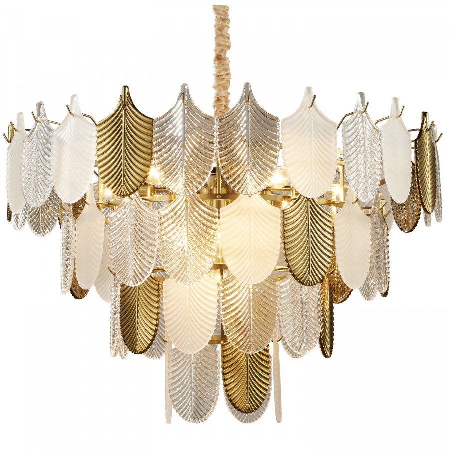 Lampa wisząca secret biało złota 80 cm