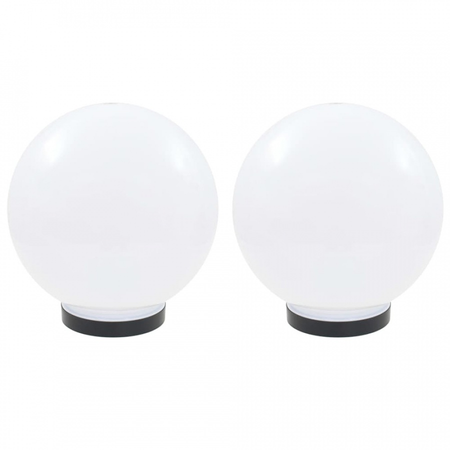 Lampy zewnętrzne LED, 2 szt., kule 25 cm, PMMA