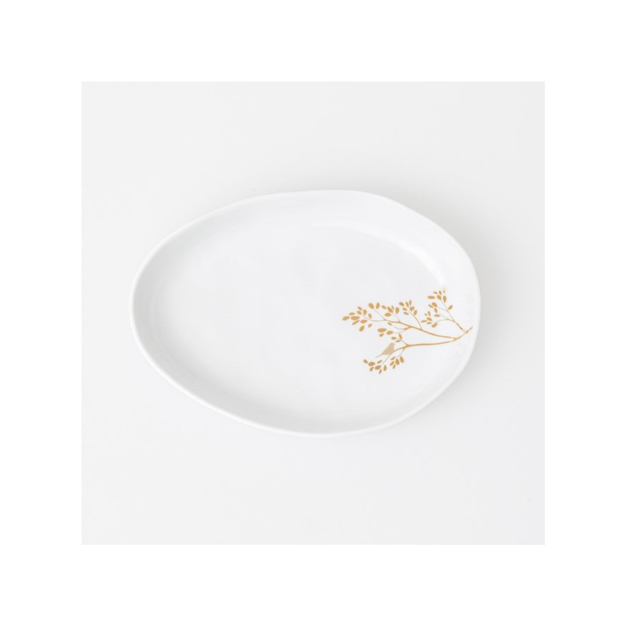 Patera złote gałęzie, 20 cm