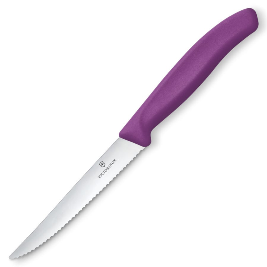 VICTORINOX - Swiss Classic - Nóż do steków i pizzy - 11 cm - Fioletowy