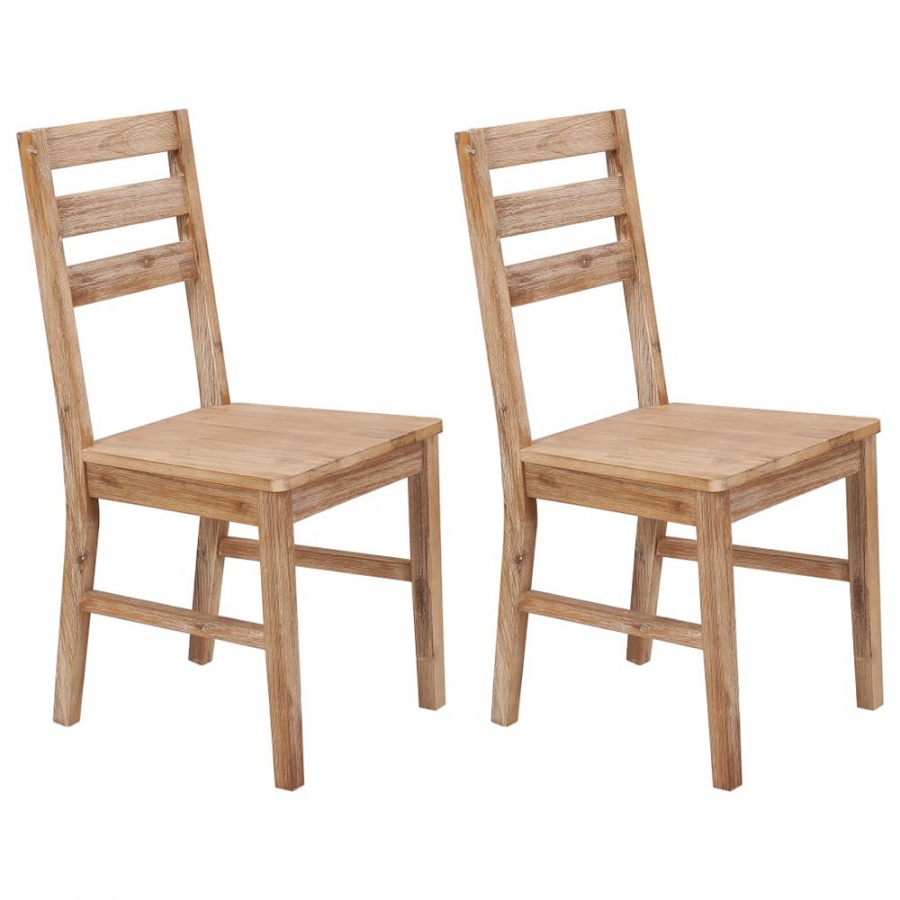 Krzesła do kuchni 2 szt. lite drewno akacjowe