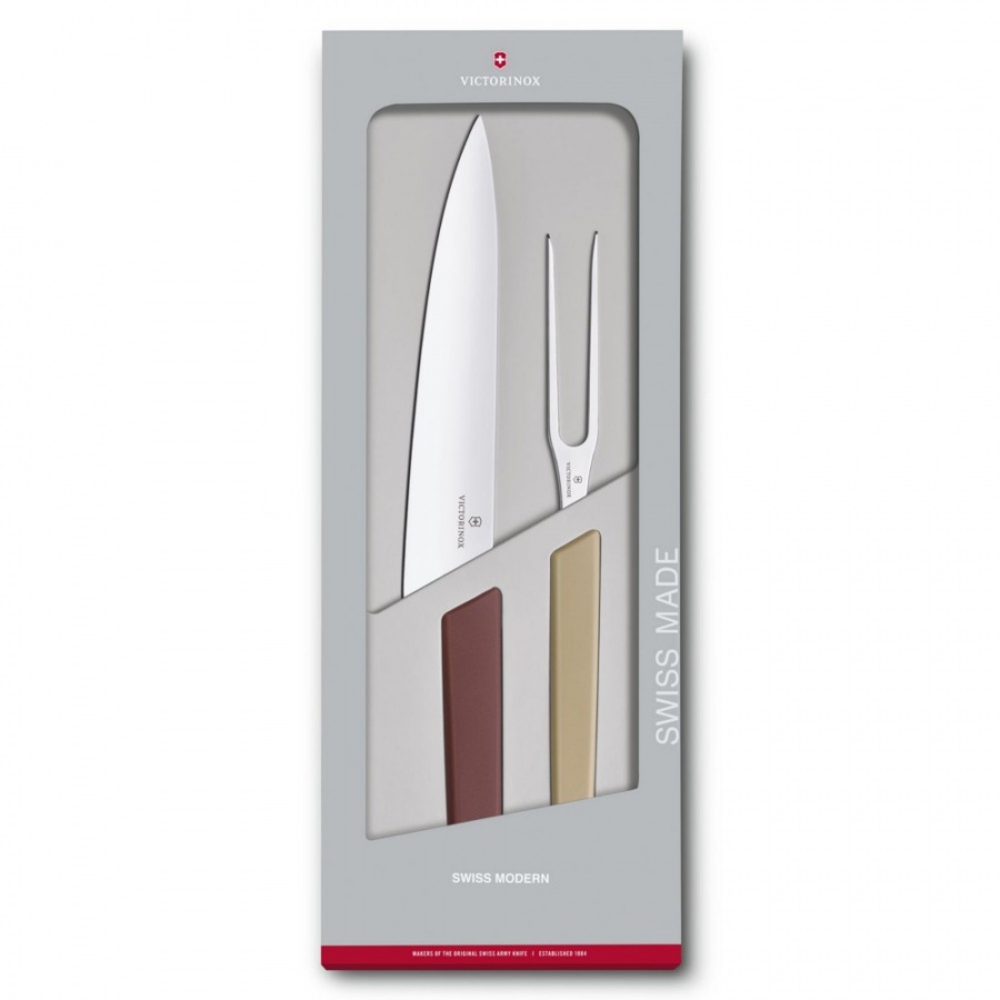 VICTORINOX - Swiss Modern - Zestaw do porcjowania nóż i widelec