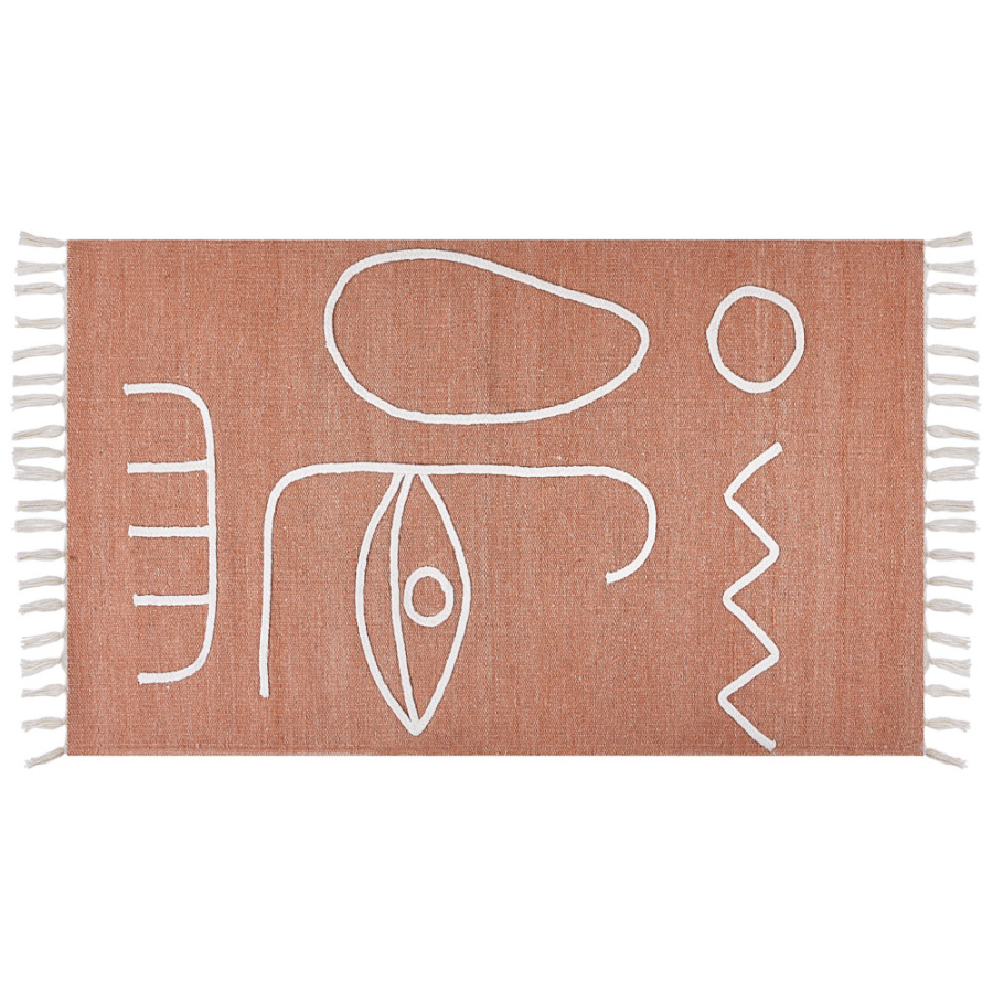 Dywan zewnętrzny 80 x 150 cm jasnoczerwony yavu