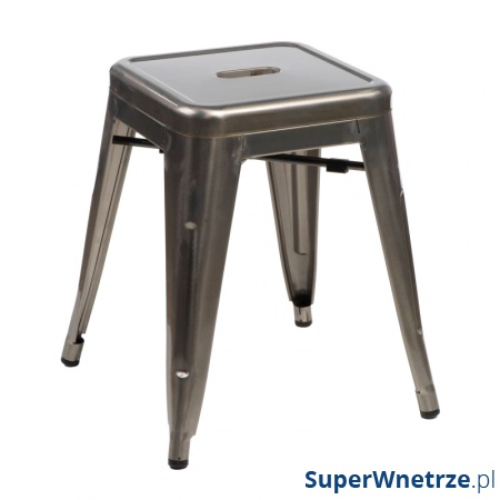Stołek D2 Paris w kolorze metalu