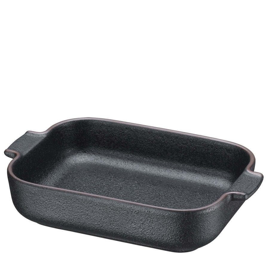 Naczynie do zapiekania i serwowania, 16,5 x 12 x 4,5 cm, 0,5 l, ceramika, czarne