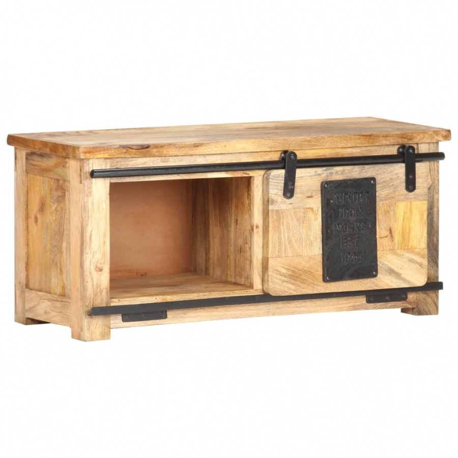 Szafka pod TV, 90x35x40 cm, lite drewno mango
