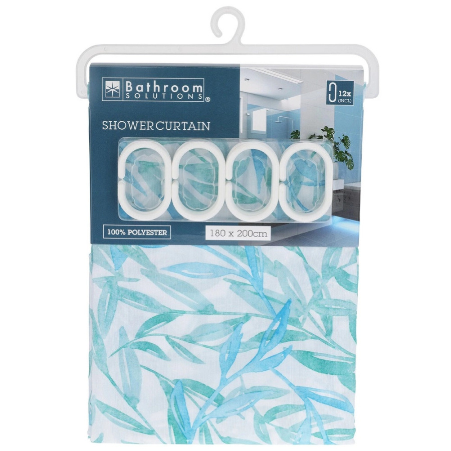 Zasłona prysznicowa haczyki 180x200 cm