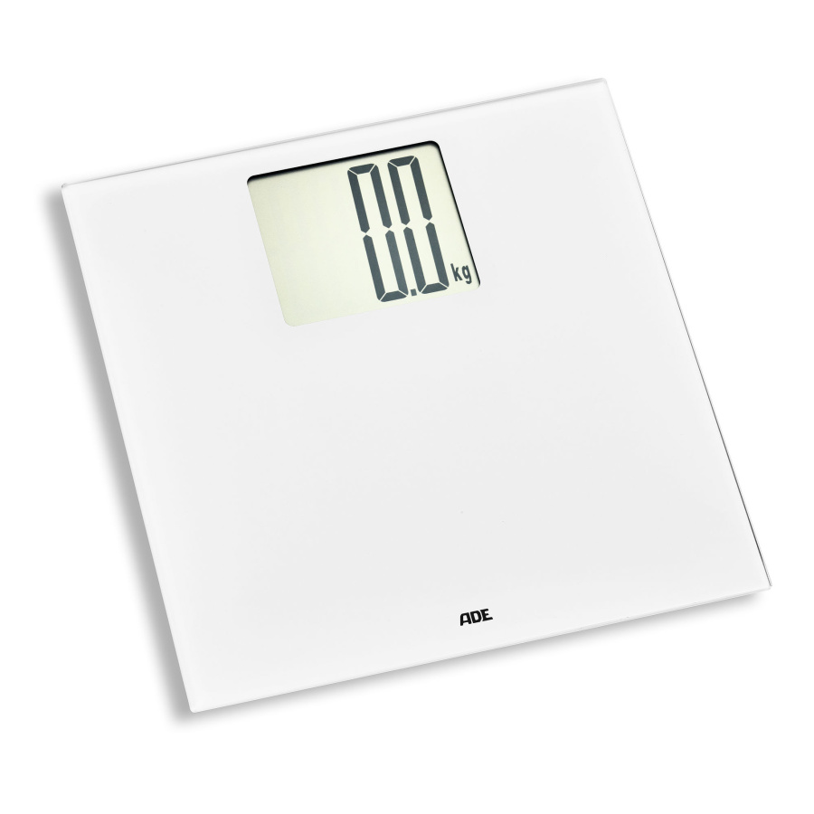 Waga łazienkowa z dużym wyświetlaczem, do 200 kg, 30 x 30 cm, biała