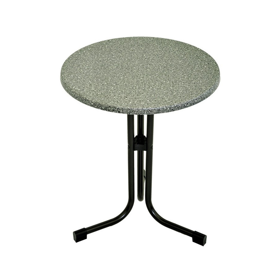 Stół bistro fi60 cm : kolor - antracyt/szary granit