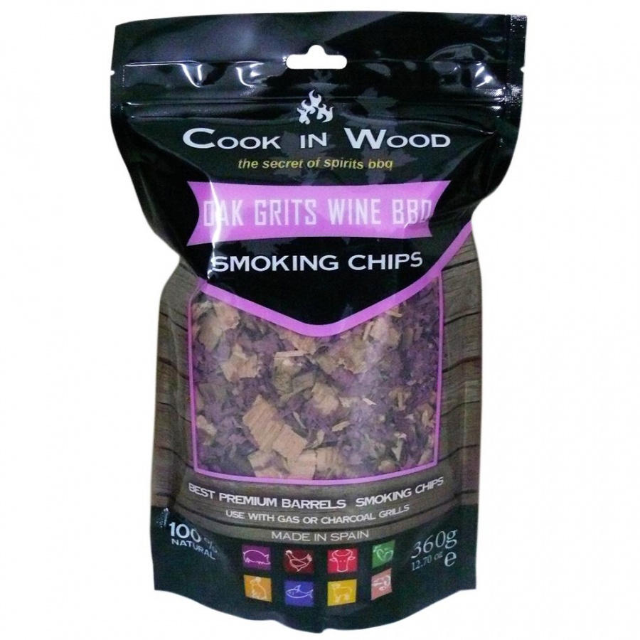 Wiórki wędzarnicze 0,36kg Cook in wood Grys dębowy brązowe