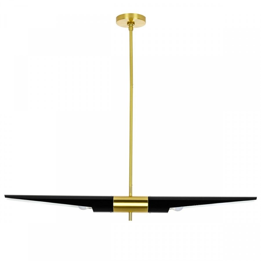 Lampa wisząca APOLLO 1 czarna - szczotkowane złoto