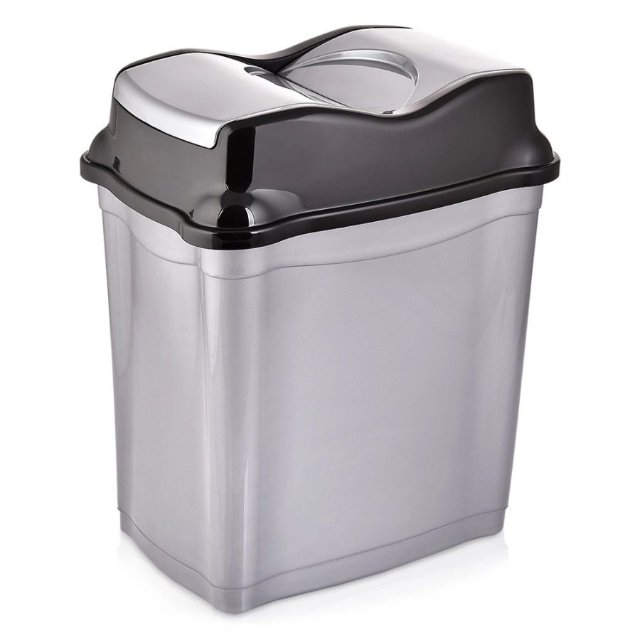 Kosz na śmieci plastikowy szary 5 l