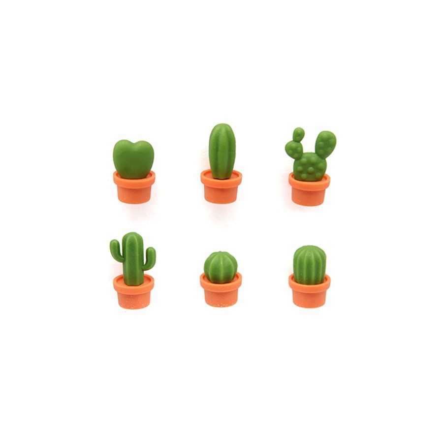 Magnesy Cactus 6-szt. pomarańcz/ziel 10288-OR-GN