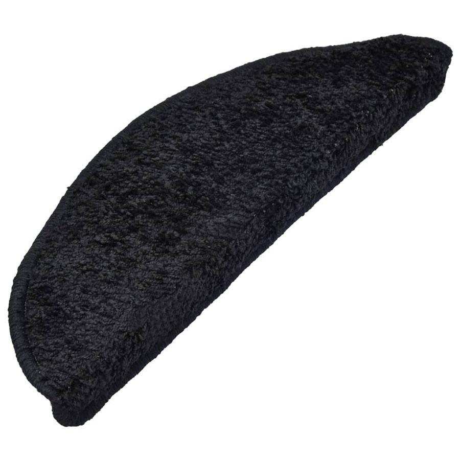 Nakładki na schody, 15 szt., 65 x 25 cm, czarne