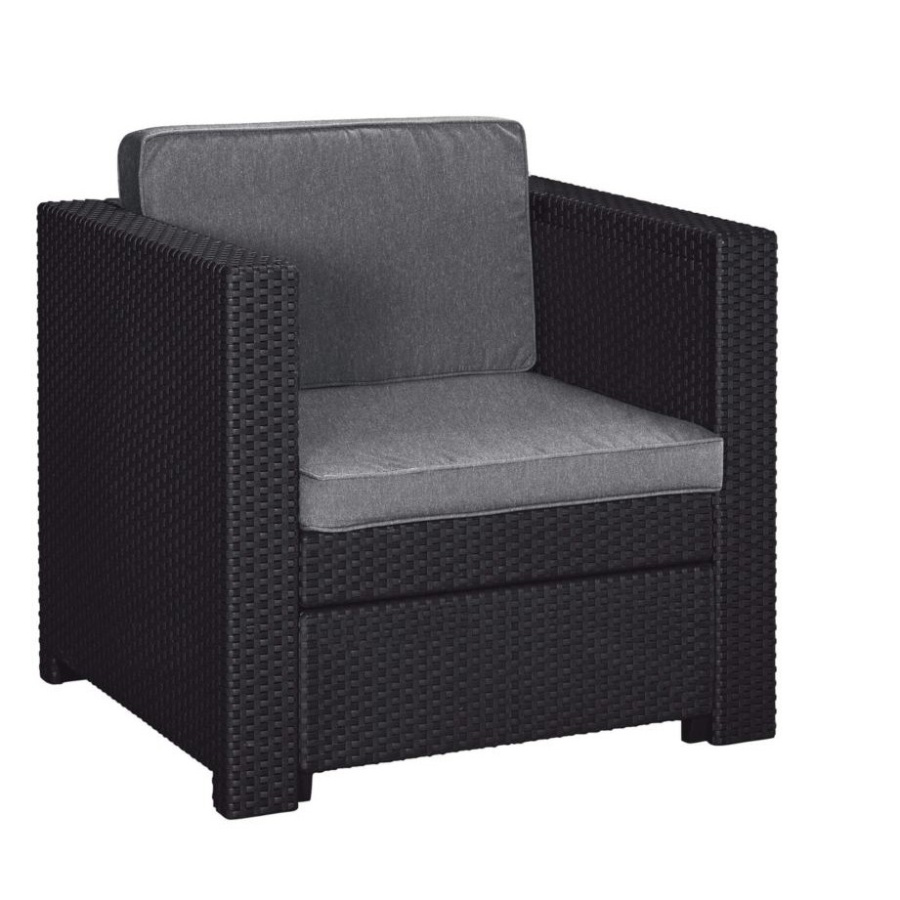 Fotel provence : kolor - grafit/szary