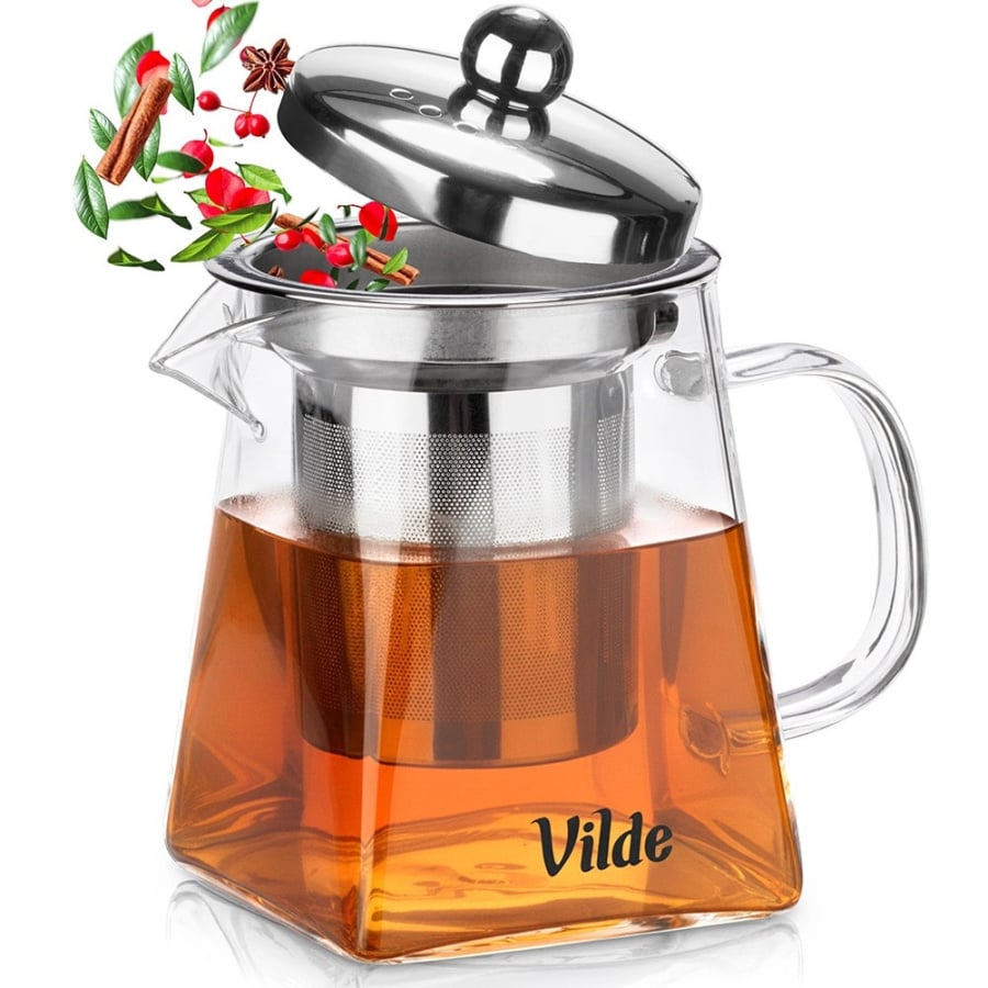 Dzbanek z zaparzaczem do herbaty szklany żaroodporny 330 ml