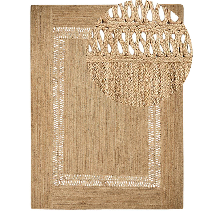 Dywan z juty 300 x 400 cm beżowy yenikoy