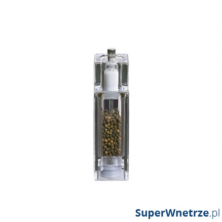 Młynek do pieprzu z solniczką 16 cm Zassenhaus Solingen przezroczysty