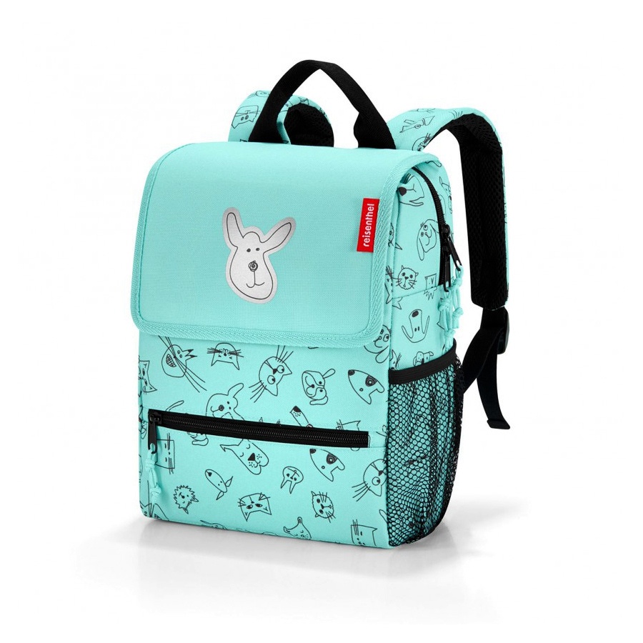 Plecak backpack kids cats and dogs mint