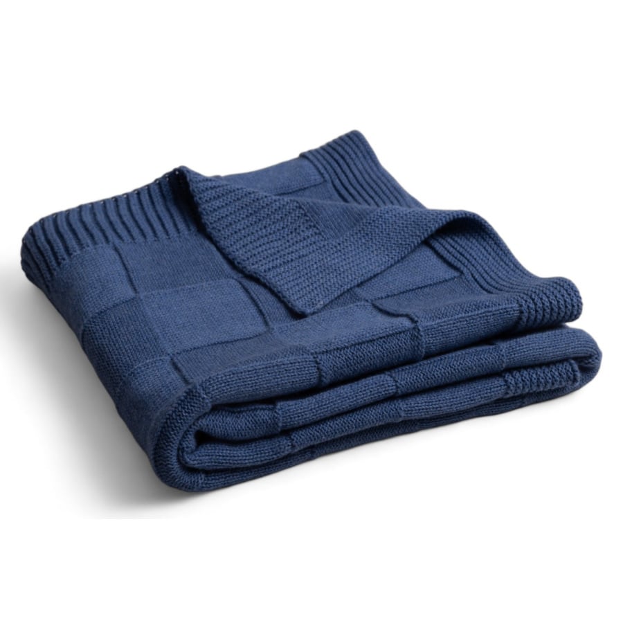 Kocyk SQUARE CHECKS z bawełny 80x100