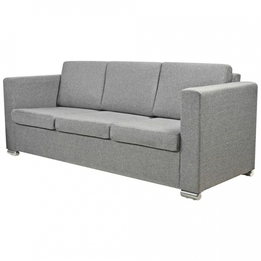 3 osobowa sofa tapicerowana jasnoszara
