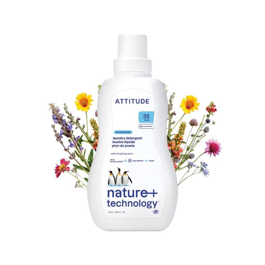 Attitude NATURE+, Płyn do prania o zapachu kwiatów polnych, 1050 ml