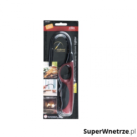 Zapalarka gazowa 35 cm Cilio Miami Flexi Turbo czerwona