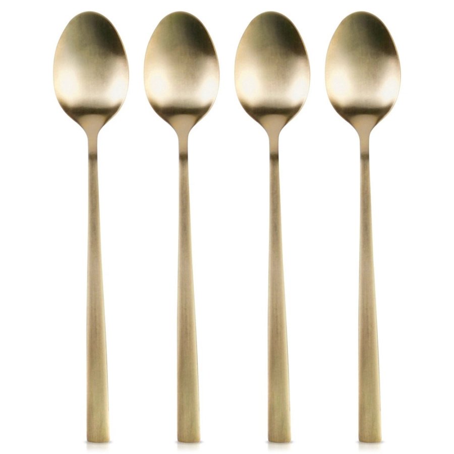 łyżeczki koktajlowe stalowe złote 4 szt.
