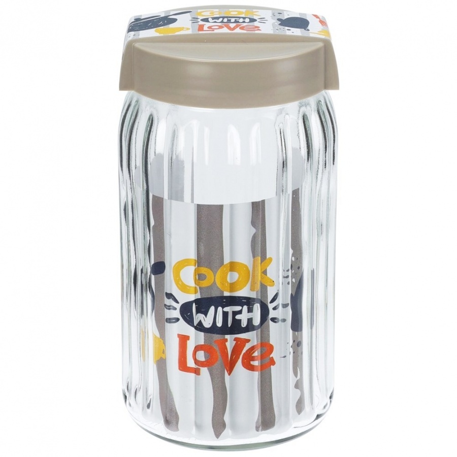 Pojemnik na produkty sypkie szklany 1,6 l