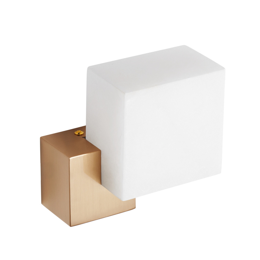 Lampa ścienna cubo led złota 18 cm