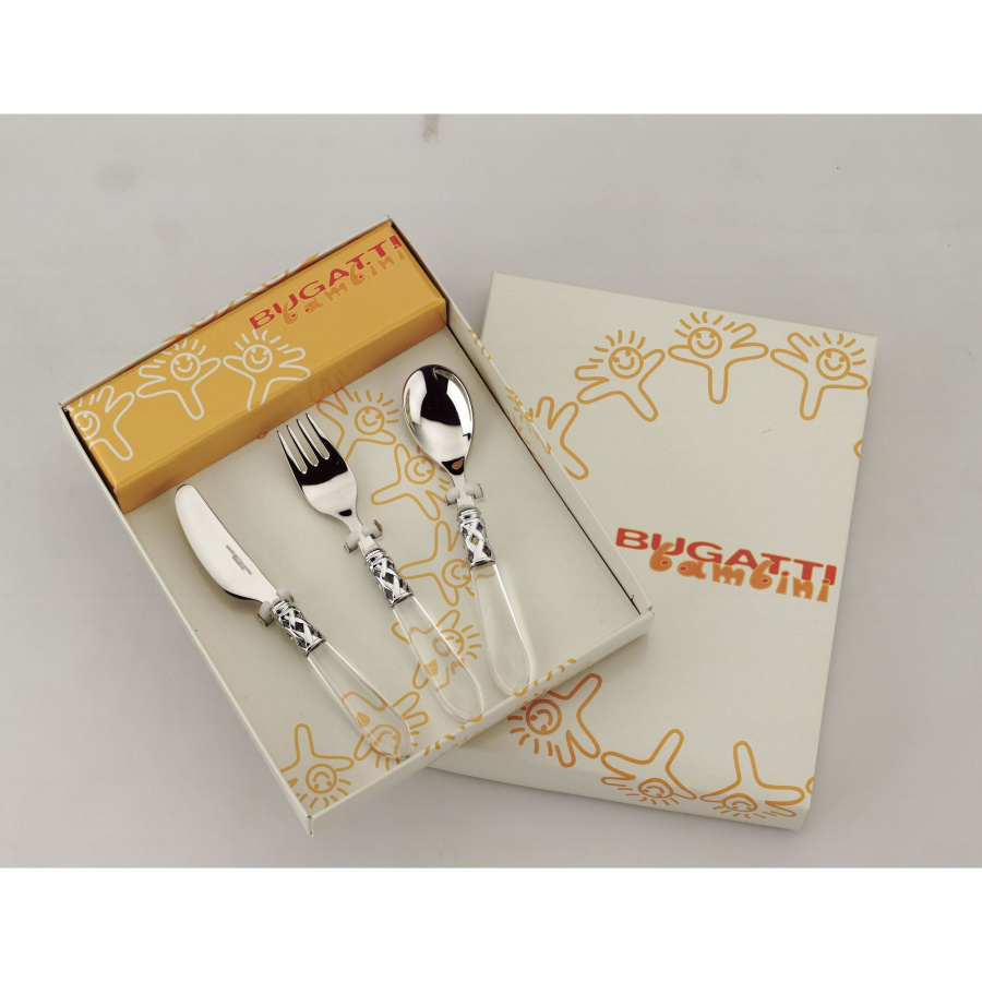 Aladdin transparent - 3 cz. zest sztućców dla dziecka (łyżeczka,widelec,nożyk)