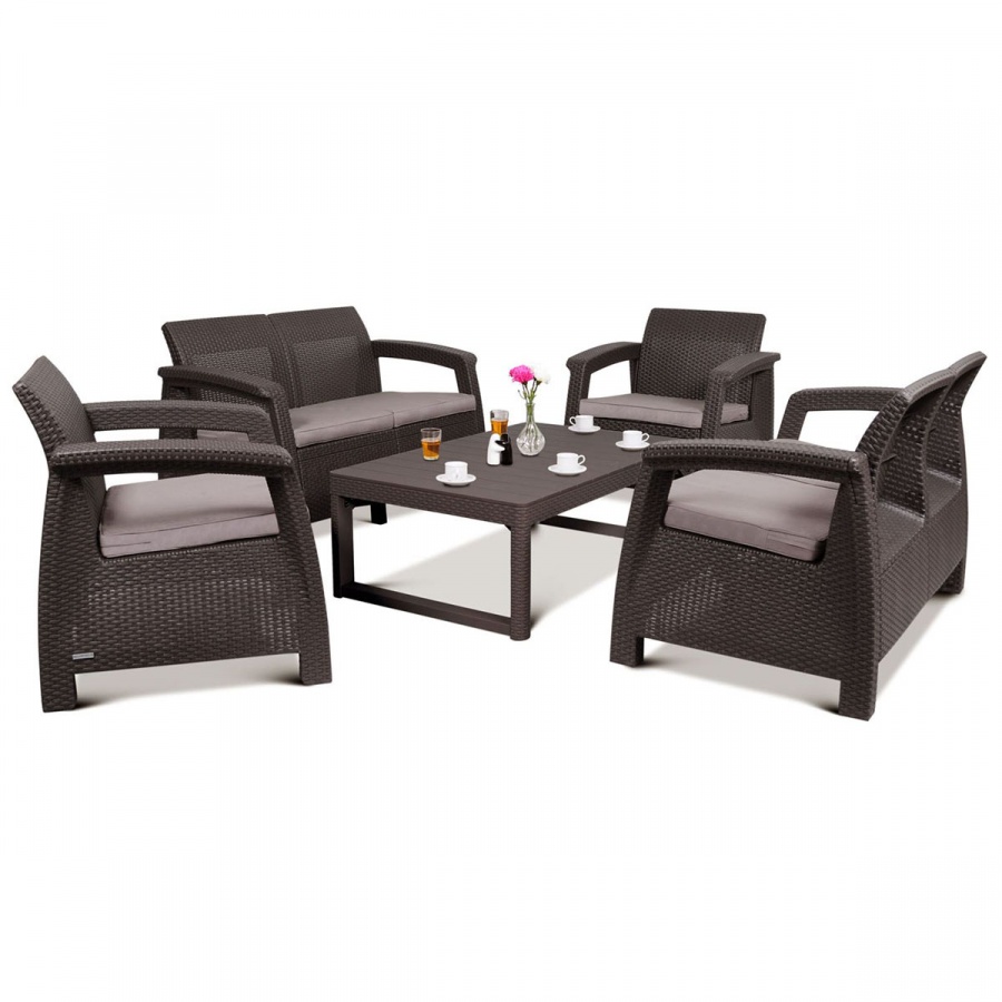 Meble ogrodowe Corfu FIESTA LYON : Kolor - brąz/taupe