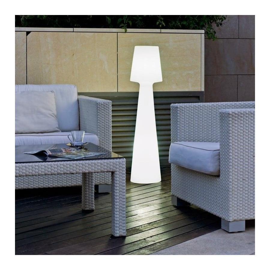 NEW GARDEN lampa podłogowa LOLA 110 CABLE biała