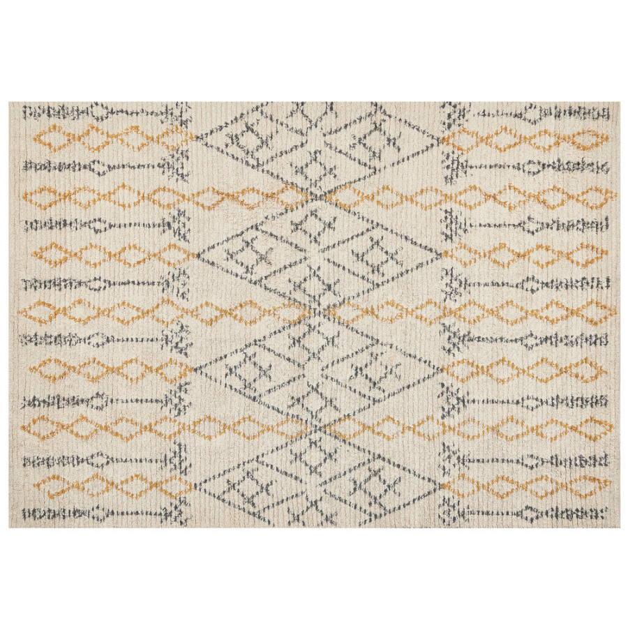 Dywan bawełniany 160 x 230 cm beżowo-żółty kadapa