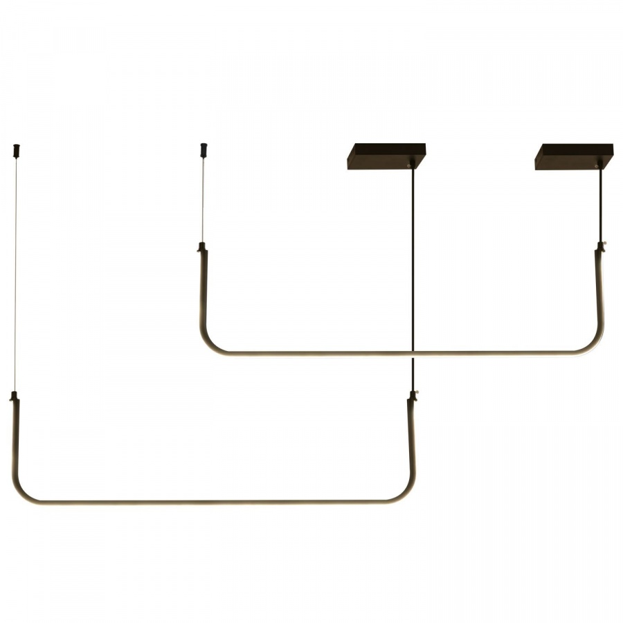 Lampa wisząca minima-2 led czarna 80 cm