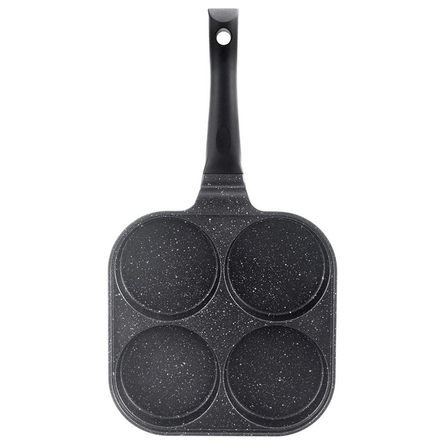 Patelnia do jajek granitowa 4 otwory grande 22x22cm