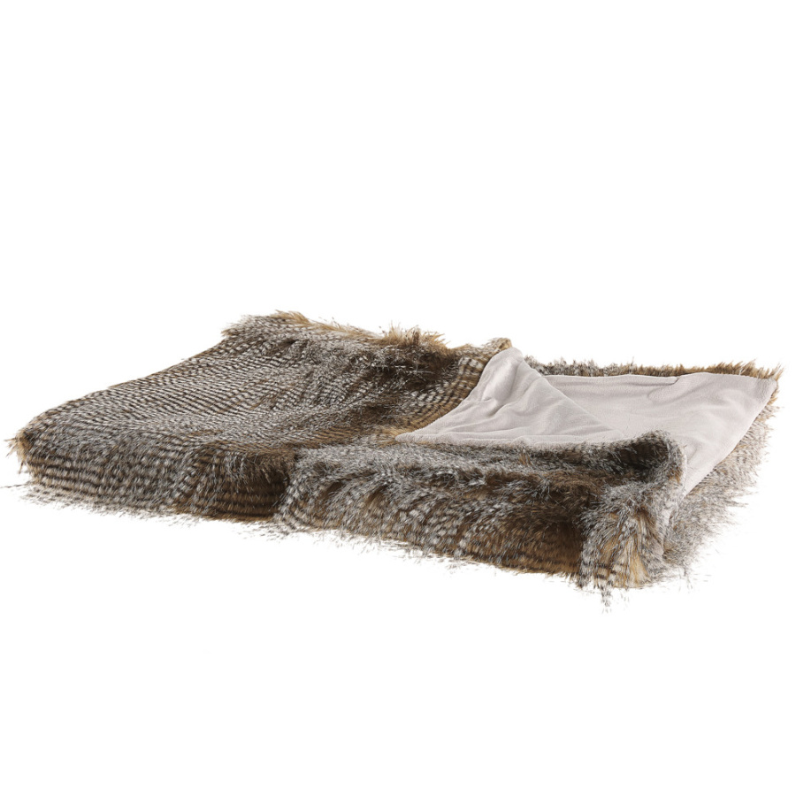 Koc asdad 180 x 220 cm brązowy