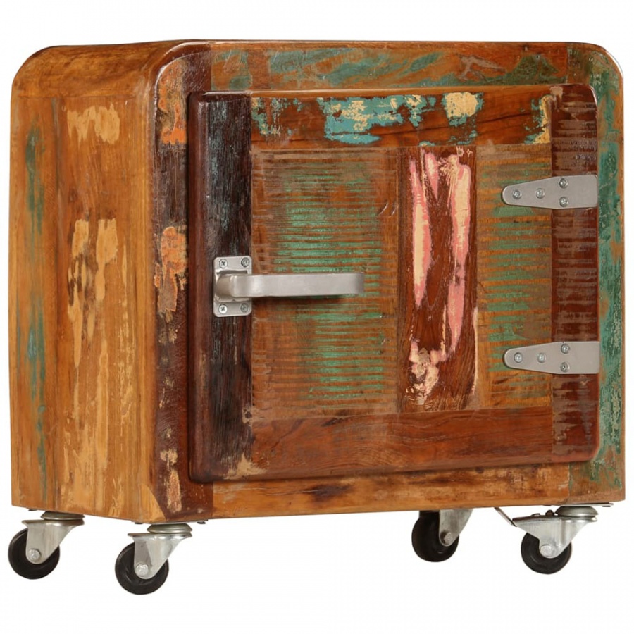 Szafka nocna, 50x30x50 cm, lite drewno odzyskane