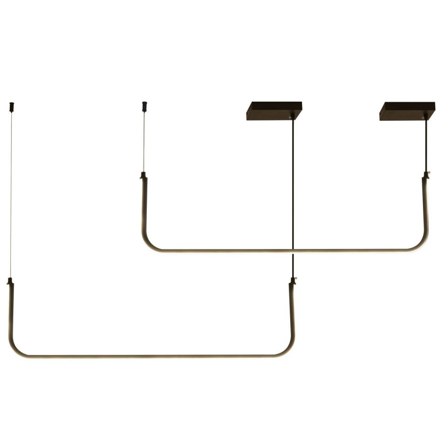 Lampa wisząca minima-2 led czarna 120 cm