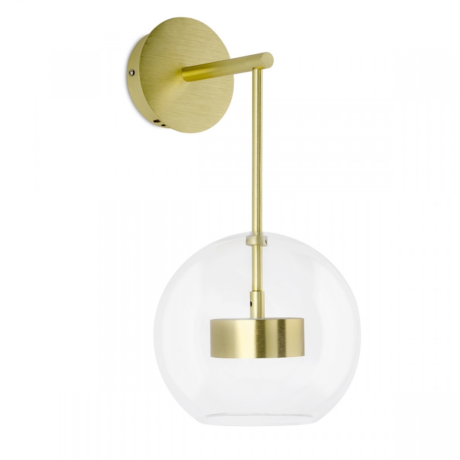 Kinkiet CAPRI WALL złoty - LED, aluminium, szkło