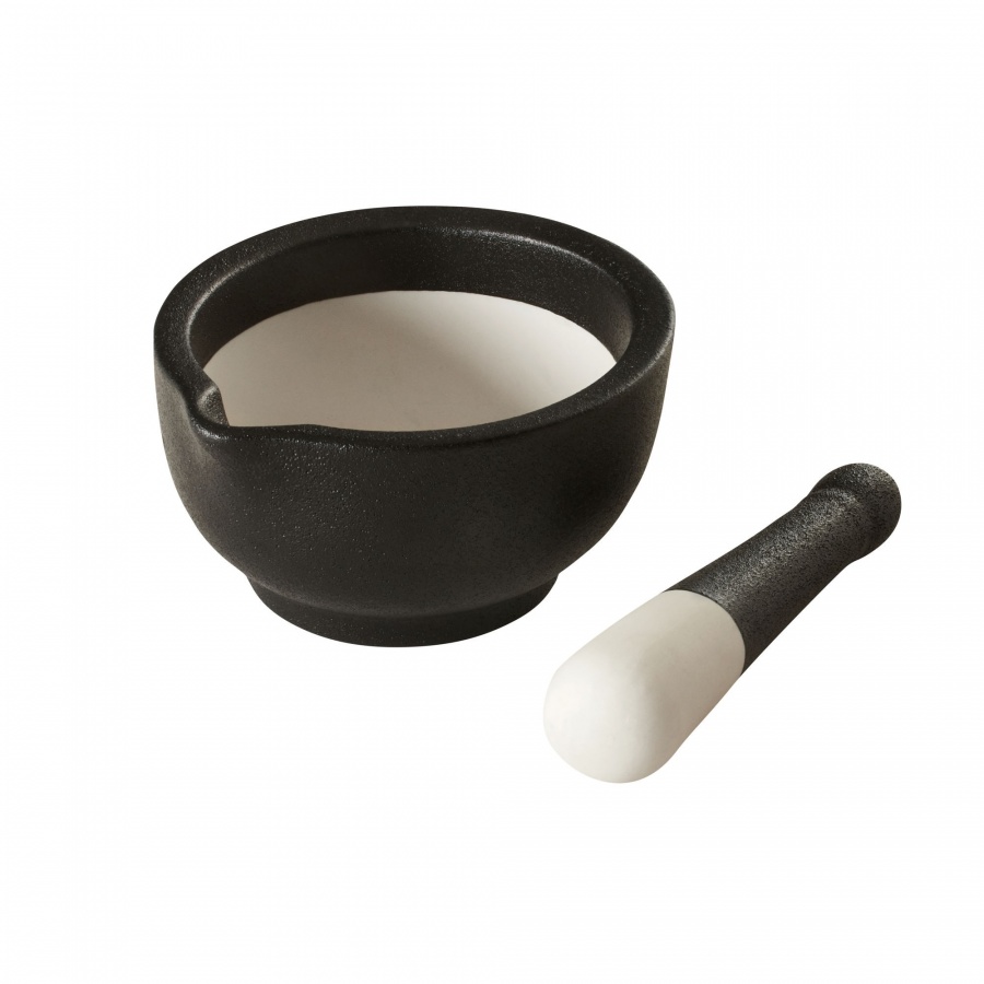 Moździerz z tłuczkiem, porcelana, śred. 11,5 cm