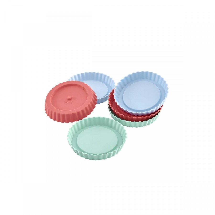 Flexiform Flan case mini 6 pcs set pastel mix